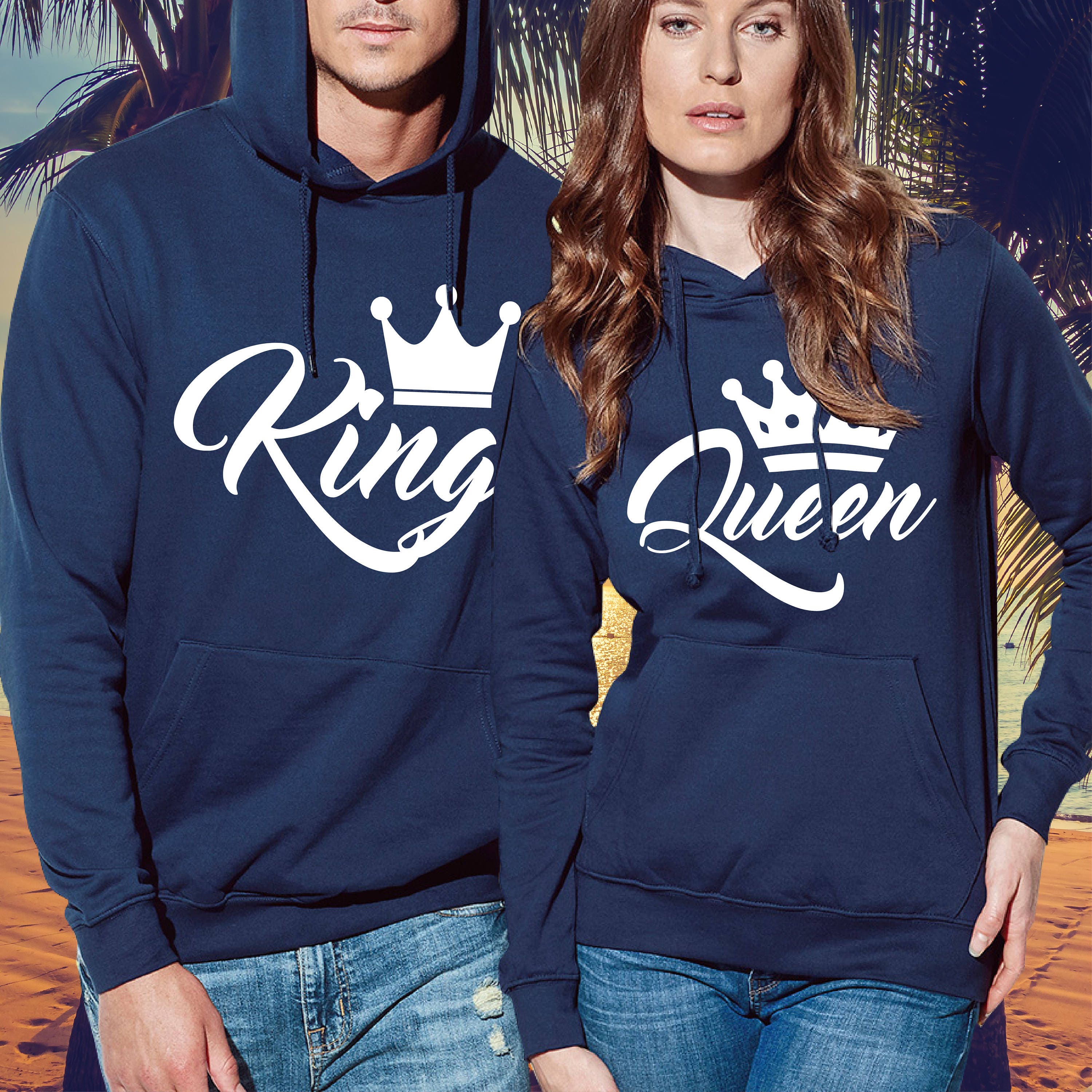 King and Queen Hoodies - King Queen Sweat à capuche épais – m-design-online