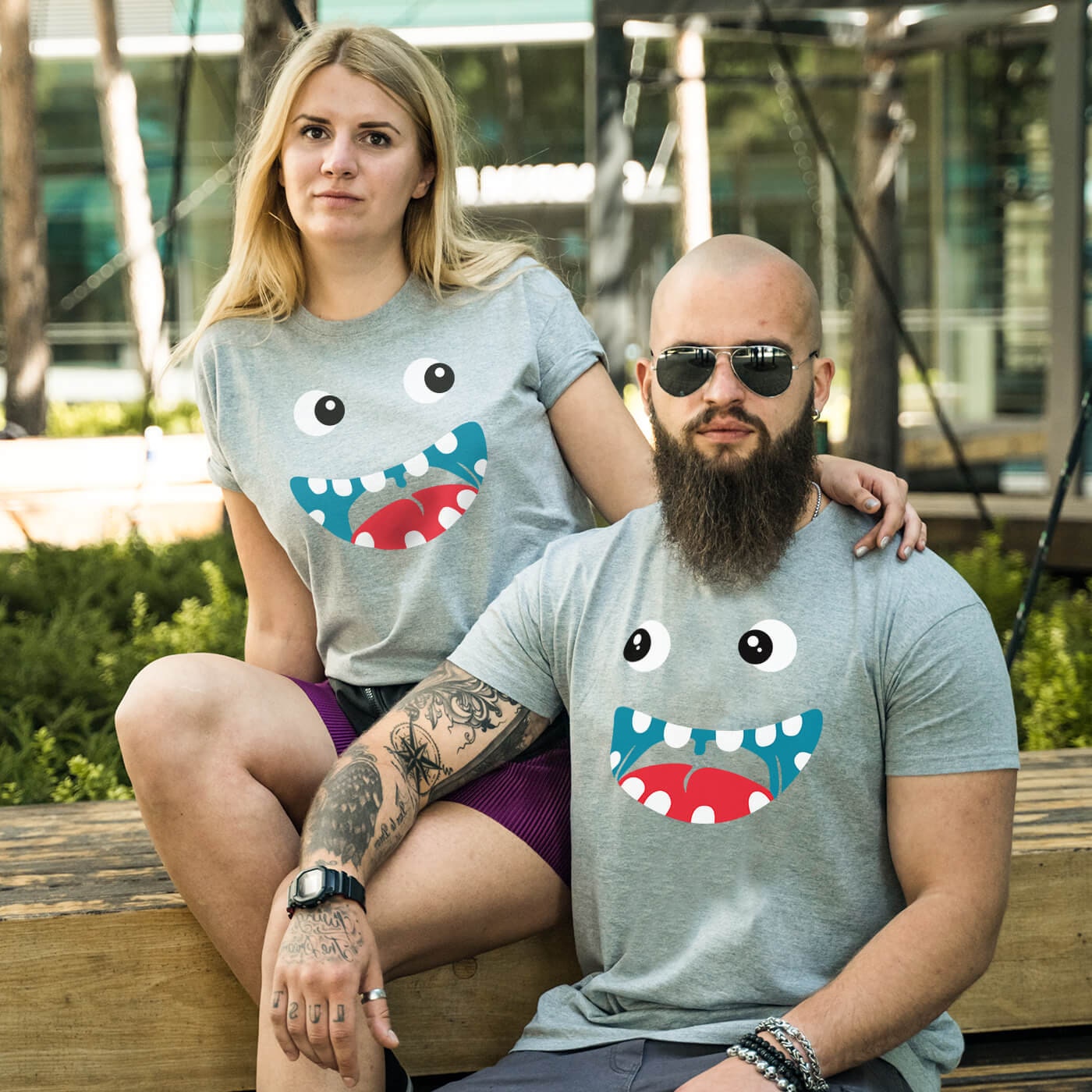 Discover Sourire Couple T-Shirt Couple Drôle Pour Elle Et Lui T-Shirts Familiaux Assortis