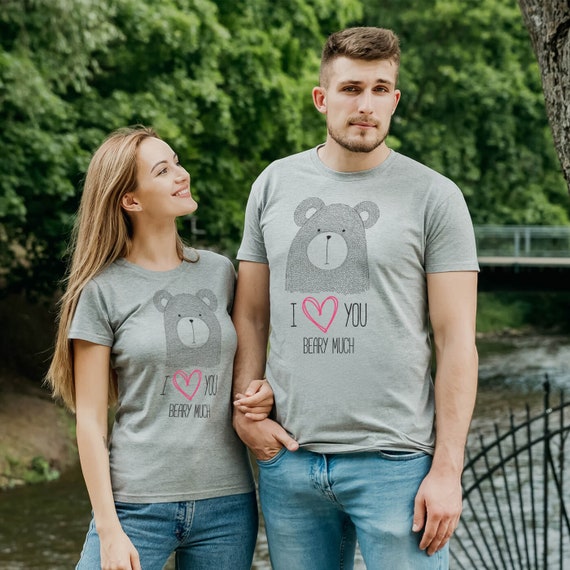 Bear Couple Shirts Matching Couple Tshirts Couple Tees Pärchen T