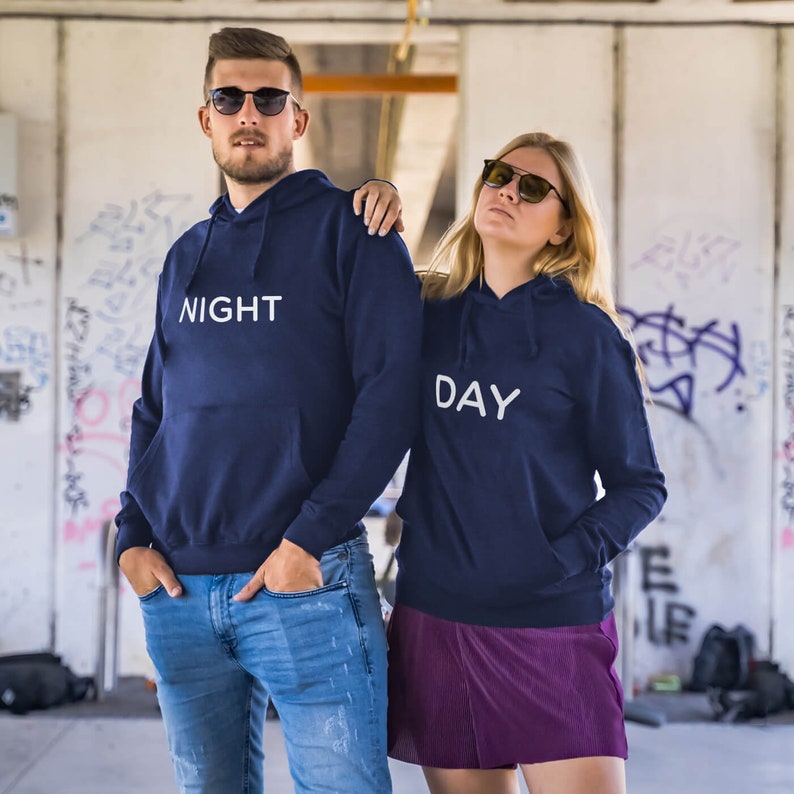 Day and Night Couple Hoodies Matching Couple Hoodies - Etsy