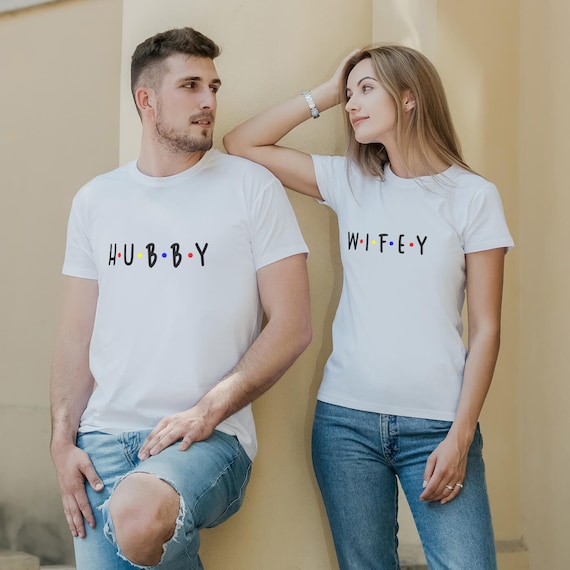 Hubby And Wifey Camisas para pareja Matching Couple - Etsy España