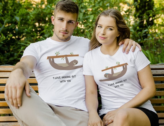 Camisas de pareja perezosas Camisetas - Etsy España