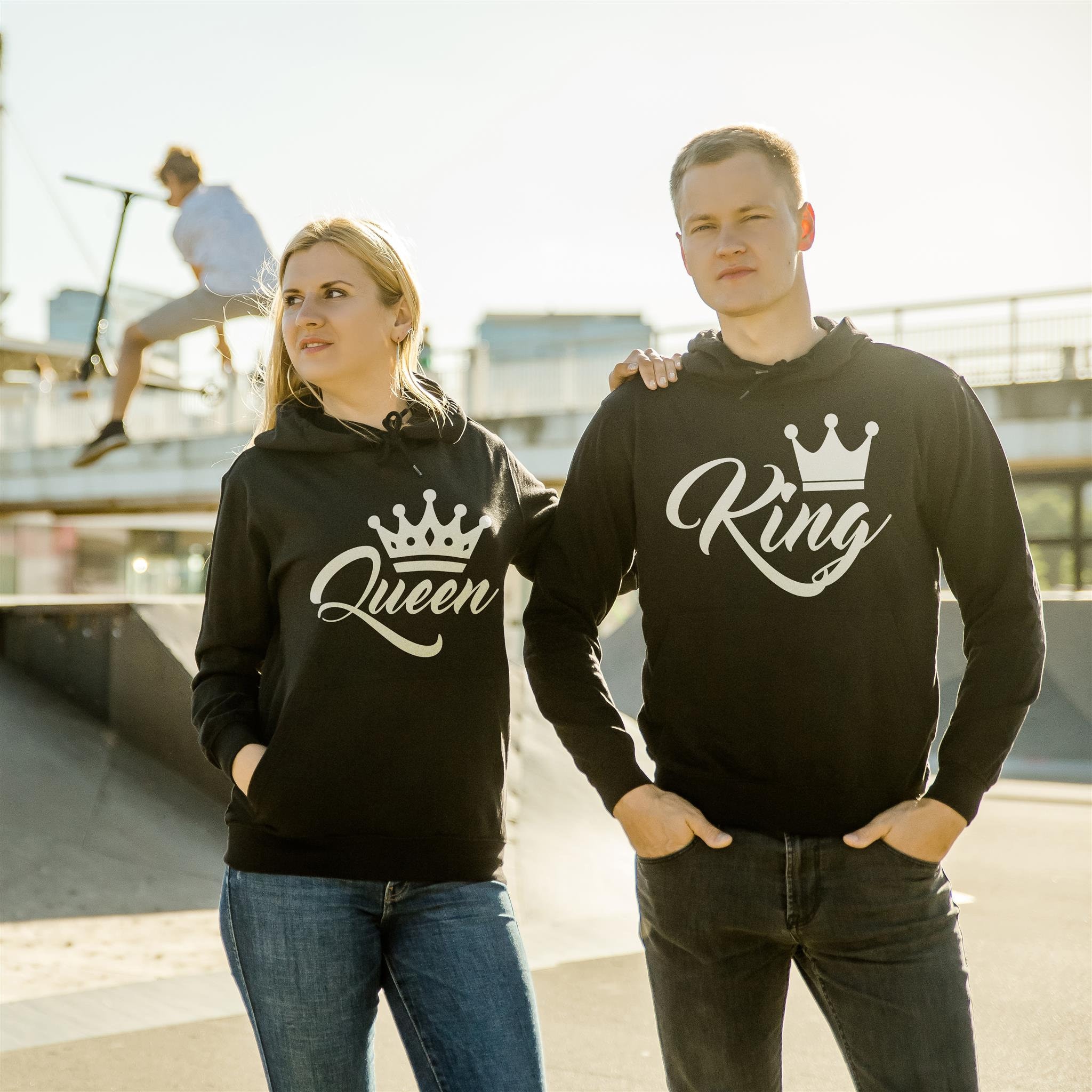 King and Queen Hoodies - King Queen Sweat à capuche épais – m-design-online