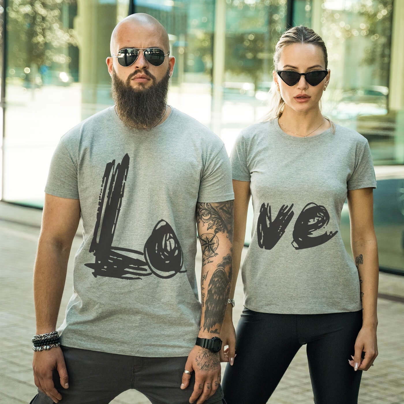 Discover Couple Amoureux - T-Shirt Couple Drôle Pour Elle Et Lui T-Shirts Familiaux Assortis