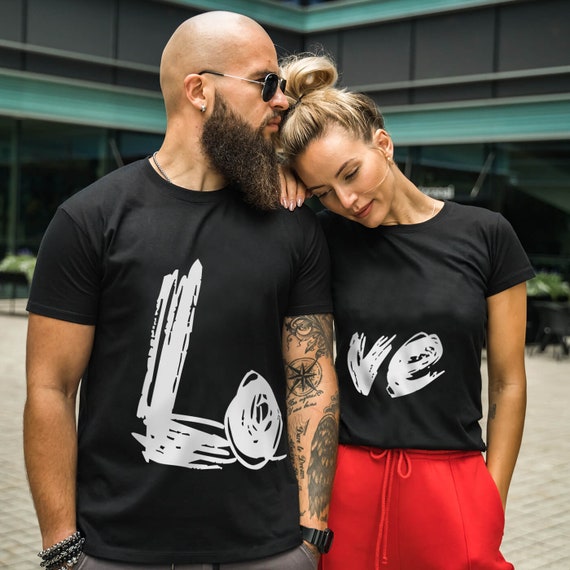 Love Couple Camisas Parejas juego camisas camisas de - Etsy España