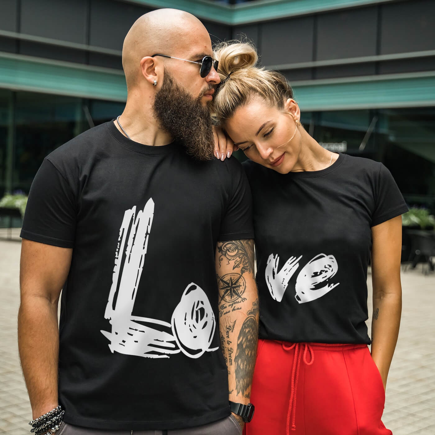 Discover Couple Amoureux - T-Shirt Couple Drôle Pour Elle Et Lui T-Shirts Familiaux Assortis