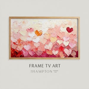 Valentine’s Day Heart Art for Samsung Frame TV | Pink Abstract Heart Digital Download | Romantic Valentine Decor | Frame TV Artwork