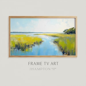 Carolina Marsh Digital Art for Samsung Frame TV | Lowcountry Landscape Art | Frame TV Download | Coastal Wall Art for Living Room