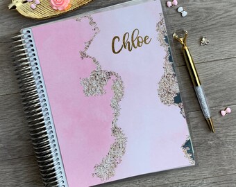 Planner cover for your Erin Condren Planner, Happy Planner, Recollections Planner, Plum Planner cover, planner dashboard, pink planner
