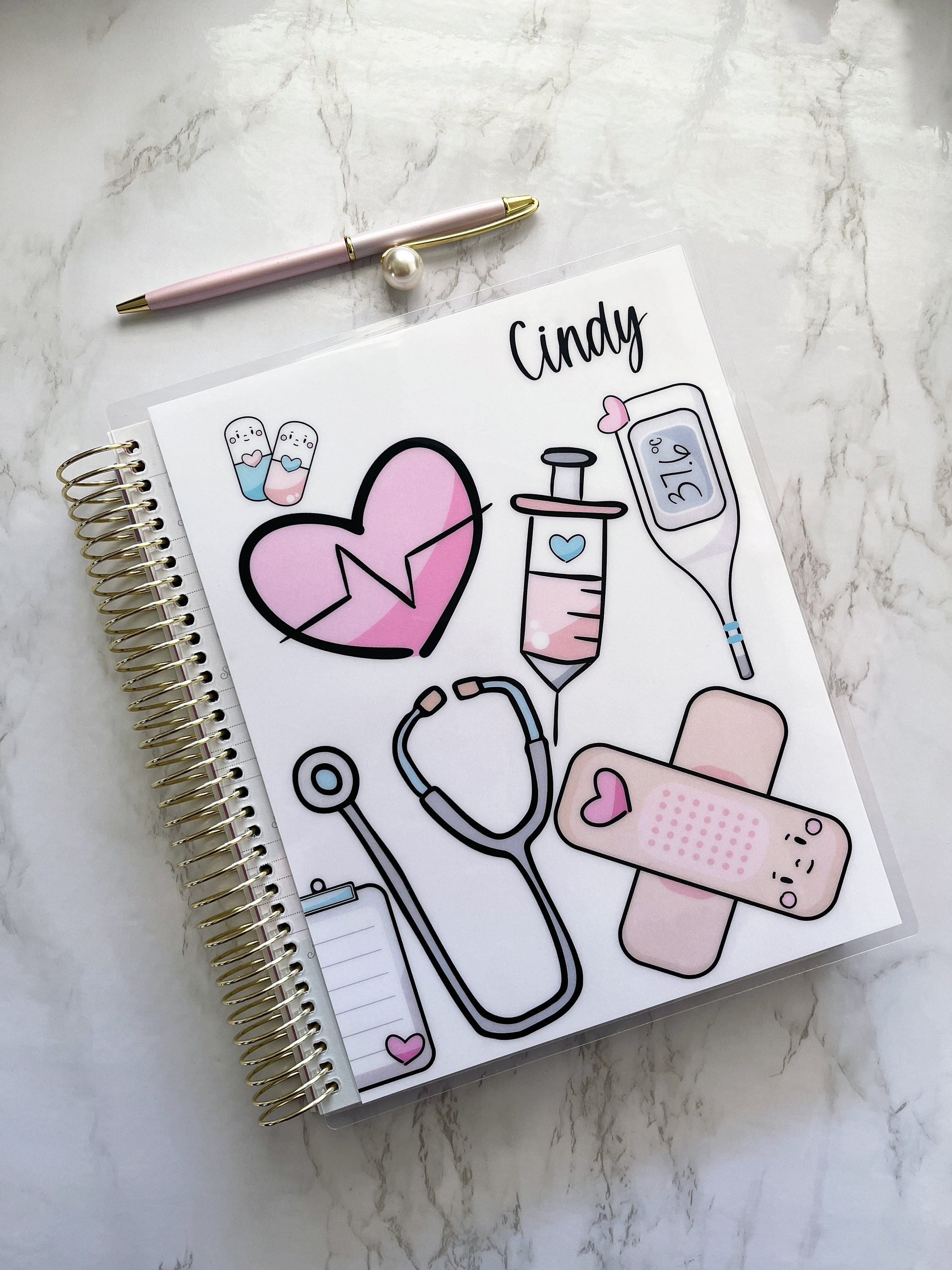 Cubierta de Nurse Planner para su Erin Condren Planner Happy - Etsy España