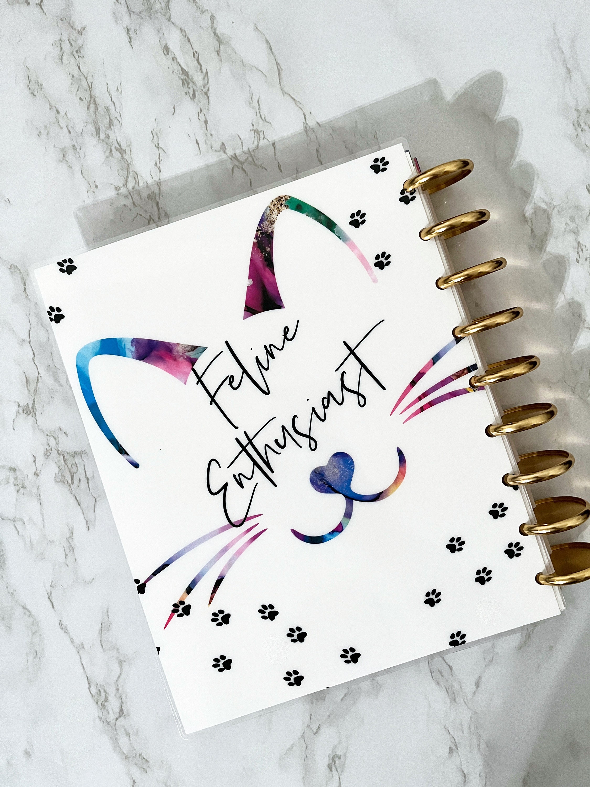 Cat Planner Cover for Your Erin Condren Planner, Happy Planner, Plum ...