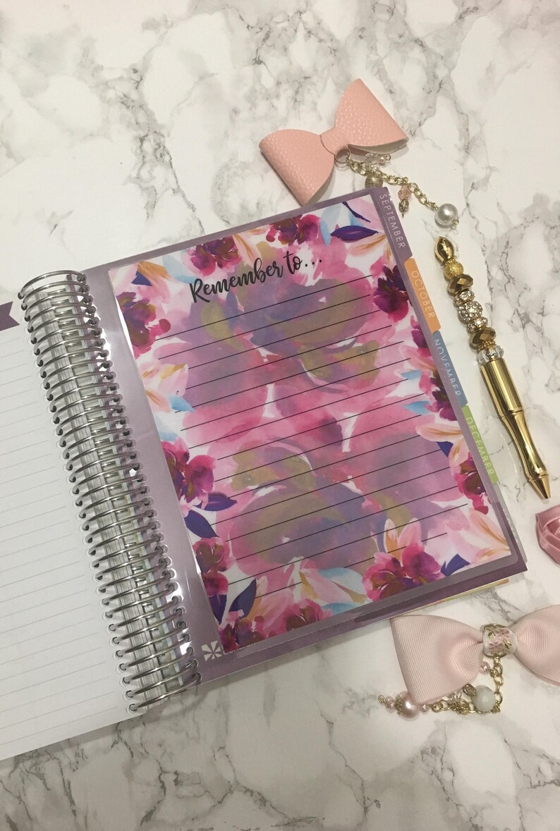 Notes Planner dashboard Planner Insert laminated planner Etsy