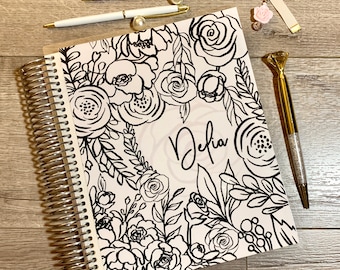 Planner cover for your Erin Condren Planner, Happy Planner, Recollections Planner, Plum Planner cover, planner dashboard, floral planner