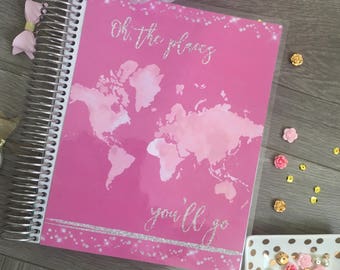 Planner cover for your Erin Condren Planner, Happy Planner, Recollections Planner, Plum Planner cover, planner dashboard, travel planner