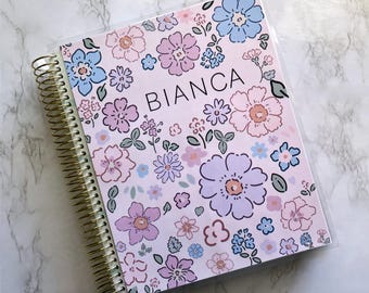 Planner cover for your Erin Condren Planner, Happy Planner, or Plum Planner, planner dashboard insert, printed planner cover, floral, flower