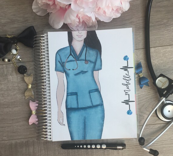 Nurse Planner cover for your Erin Condren Planner, Happy Planner, Recollections Planner, Plum Planner cover, planner dashboard, RN planner