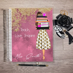 Teacher Planner cover for use with your Erin Condren Planner, Happy Planner, and Erin Condren A5 size, School planner cover