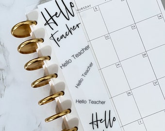 Teacher Page Marker for use with your Erin Condren Planner, Happy Planner, or Plum Planner, laminated planner page marker finder, school