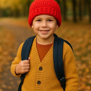 Apple Hat Crochet Fall Apple Orchard Harvest toque baby Photo Shoot prop teacher gift red Macintosh fruit hat