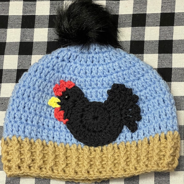 Chicken Hat | Winter Hat | Farm | Crochet Chicken Hat | Chicken Crochet | Poulet