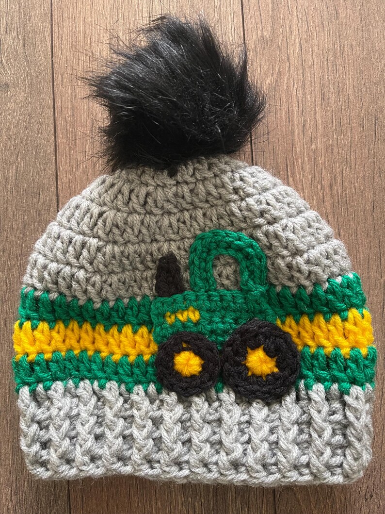 Tractor Hat farm country living winter style John Deere Massey Ferguson New Holland Case tractor gift for boy winter toque image 11