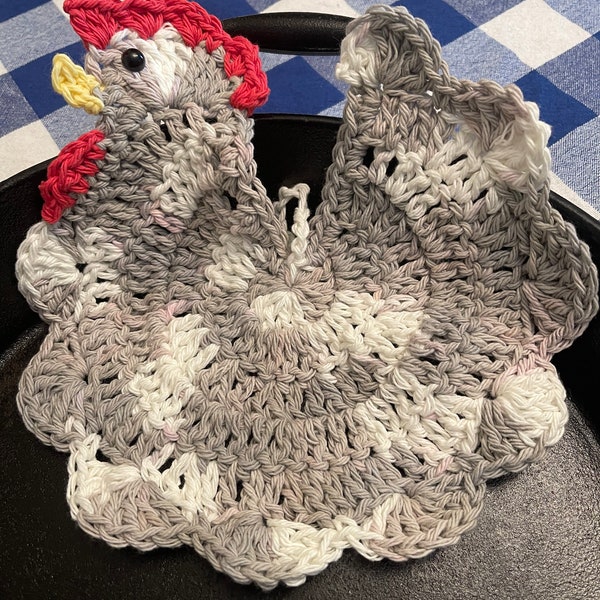 Ms. Hen Pot Holder | chicken pot holder | kitchen decor | trivet | homestead | farm house