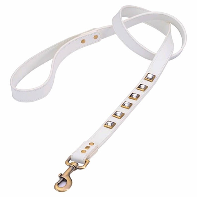 Designer Dog Collar White Rhinestone Dog Collar Diamond Dog Etsy