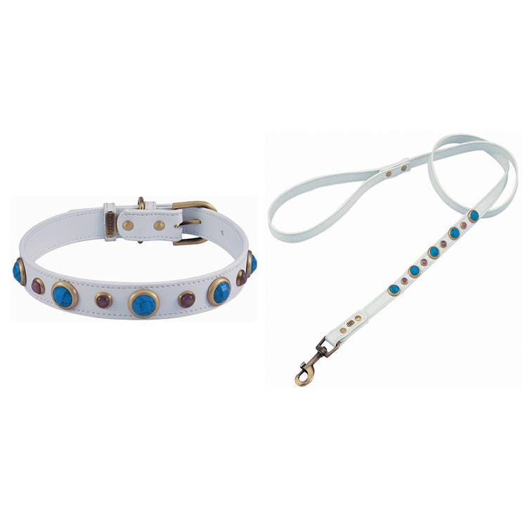 Turquoise Dog Collar Gemstone Dog Collar White Dog Collar Etsy