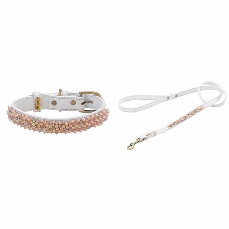 Beaded Dog Collar Pearl Dog Collar Pink Pearl Dog Collar Etsy