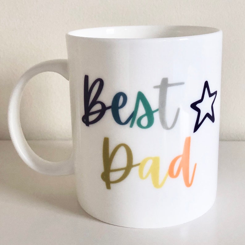 Best Dad designed bone china mug Father's Day Mug image 1