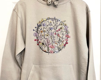 Beautiful Spring Bloom Floral Natural Hoodie - Ideal Mother's Day Gift for Her