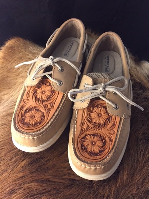 Tooled Sperry Topsiders Shoe Toppers - Etsy