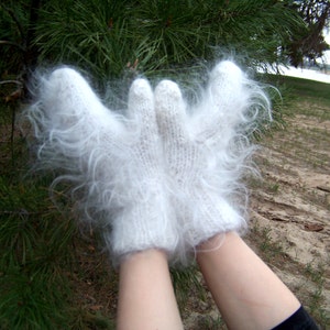 Russian Cashmere Mohair Angora Gloves Mittens 100% Goat Fur Organic Fetish Russian Cashmere Mohair Angora Gloves Mittens 100% Goat Fur Organic Fetish