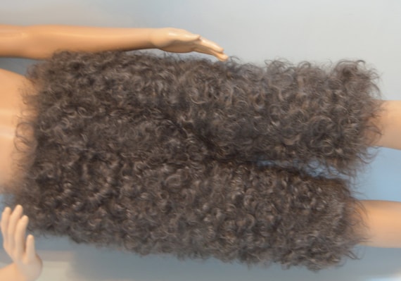 Scarve Scarf Handknitted goat down longhair yarn Cashmere Angora fuzzy warm