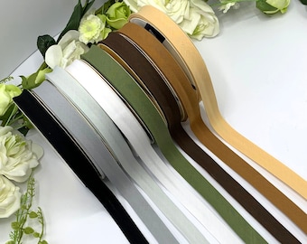 Neutral Polycotton Double Fold Bias Tape, 3/4 Inch, 5 Meters