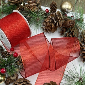 1-2pc Poly Mesh Ribbon With Metallic Foil Each Roll Wreaths Swags
