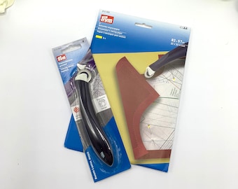 Prym Dressmaker's tracing paper and toothed tracing wheel, 2 sheets of 32 x 22.5 inch yellow pattern paper, ergonomic wheel