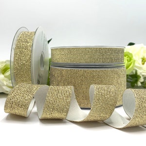 2 inch (50mm) Sparkle Wide Elastic Band by the Yard, Glitter Elastic Trim,  Gold Elastic , Waistband Elastic,Sewing Elastic