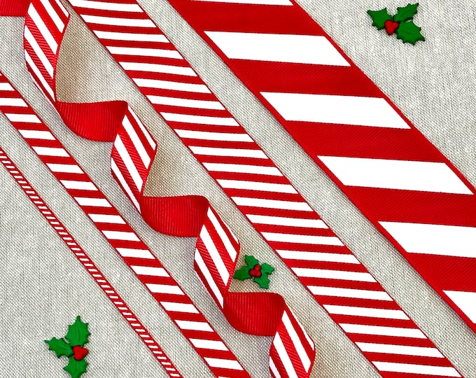 Candy cane ribbon Etsy