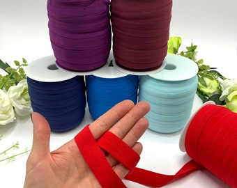 Fold over lingerie elastic, soft and stretchy elastic in a range of colours, 20mm wide fine double sided plush feel