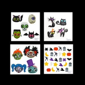 Halloween-knopen, spookachtige naai-versiering voor Halloween-verkleedkostuums, plakboeken, kaarten en kleermakerij, 4 pakketten om uit te kiezen