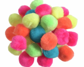 10 Yards Multi Coloured pom pom Trim 17mm pom poms Royal Blue//Neon Yellow//Neon Green//Teal Blue//Neon Hot Pink//Orange pom poms.