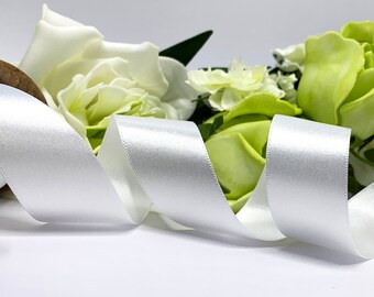 10mm Satin Ribbon 3//8/" White with Soccer Balls 25 Yard Roll