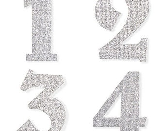 1/" Gold Silver Self Adhesive Number Numbers 0-9 Monograms Sign Sticker Stickers