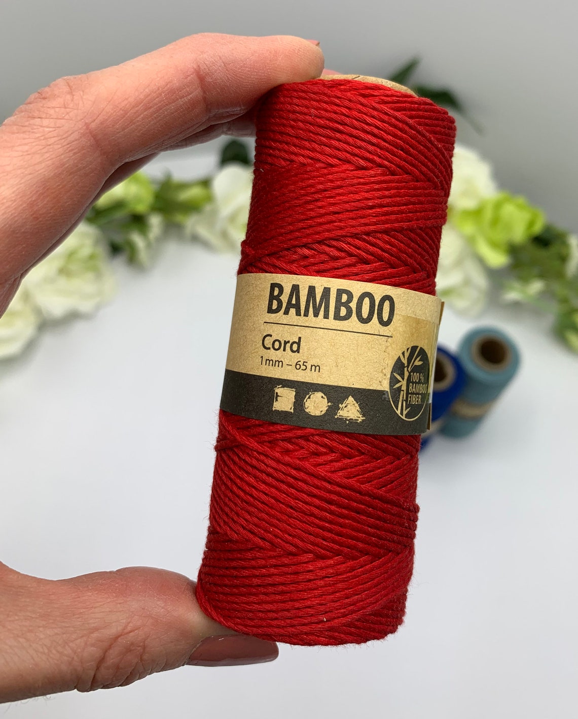 Bamboo Cord 65m roll of 1mm thick 100 natural bamboo fibre Etsy