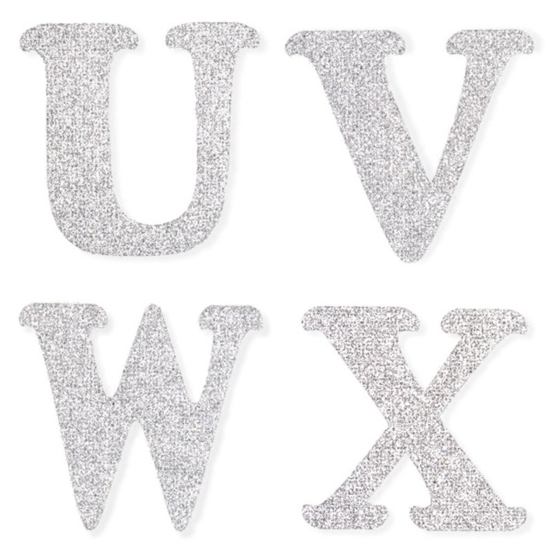 Silver Glitter Letter Stickers Self Adhesive Peel off Etsy UK