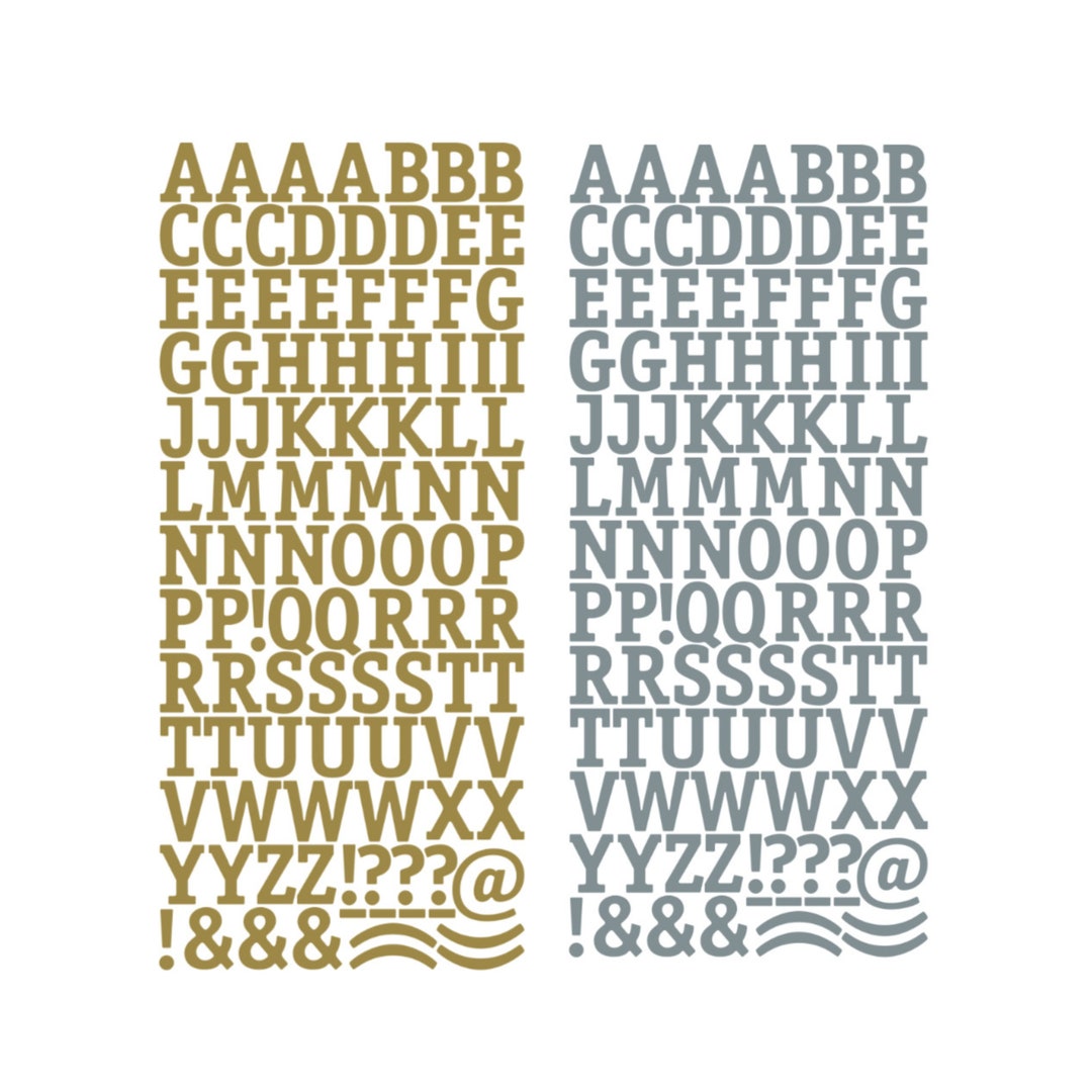 Peel off Capital Letter Stickers, Gold or Silver Alphabet and ...