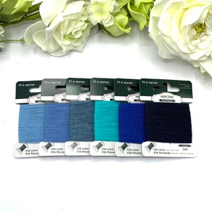 Blaue Stopfwolle, 15m sichtbare Flicken für Strickwaren, Socken, Socken, Accessoires in verschiedenen Blautönen