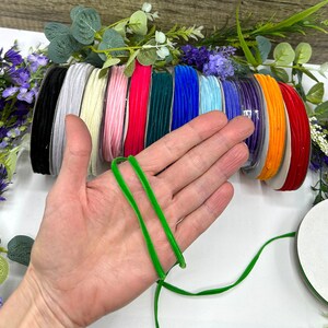 Helder zacht fluwelen lint van 1/8 inch voor huwelijksuitnodigingen, cadeauverpakkingen en dozen voor feestbedankjes, 15 kleuren: 1 m 3 m 5 m
