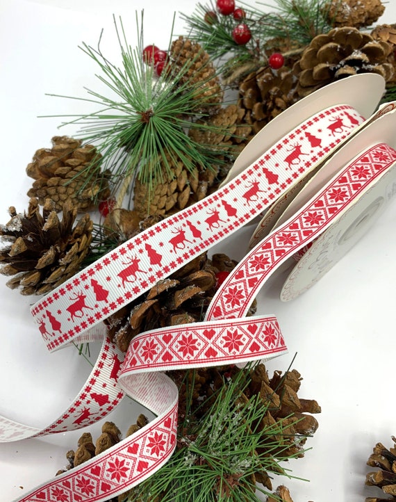 Download Scandinavian Christmas Ribbon Red And White Nordic Trim Etsy PSD Mockup Templates